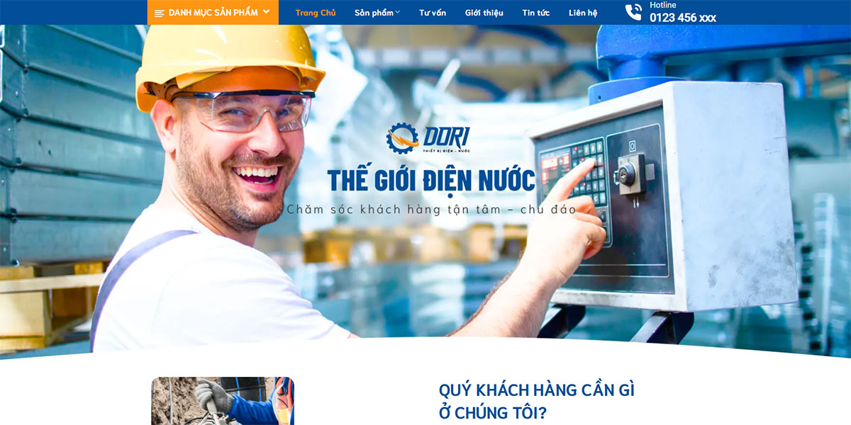 Mẫu website đẹp của 1 doanh nghiệp hoạt động trong lĩnh vực kỹ thuật
